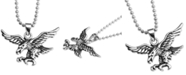 Macy's Flying Eagle 24" Pendant Necklace in Stainless Steel